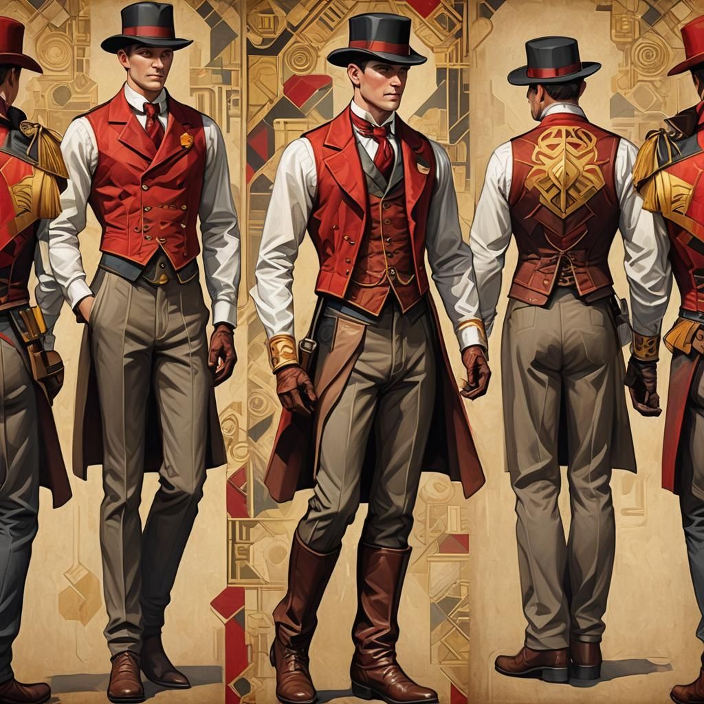 Victorian DC Robin Figure in Cubist Art Deco Style