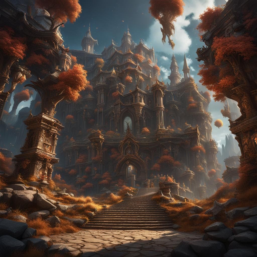 God's Pets in Detailed Fantasy Matte Painting