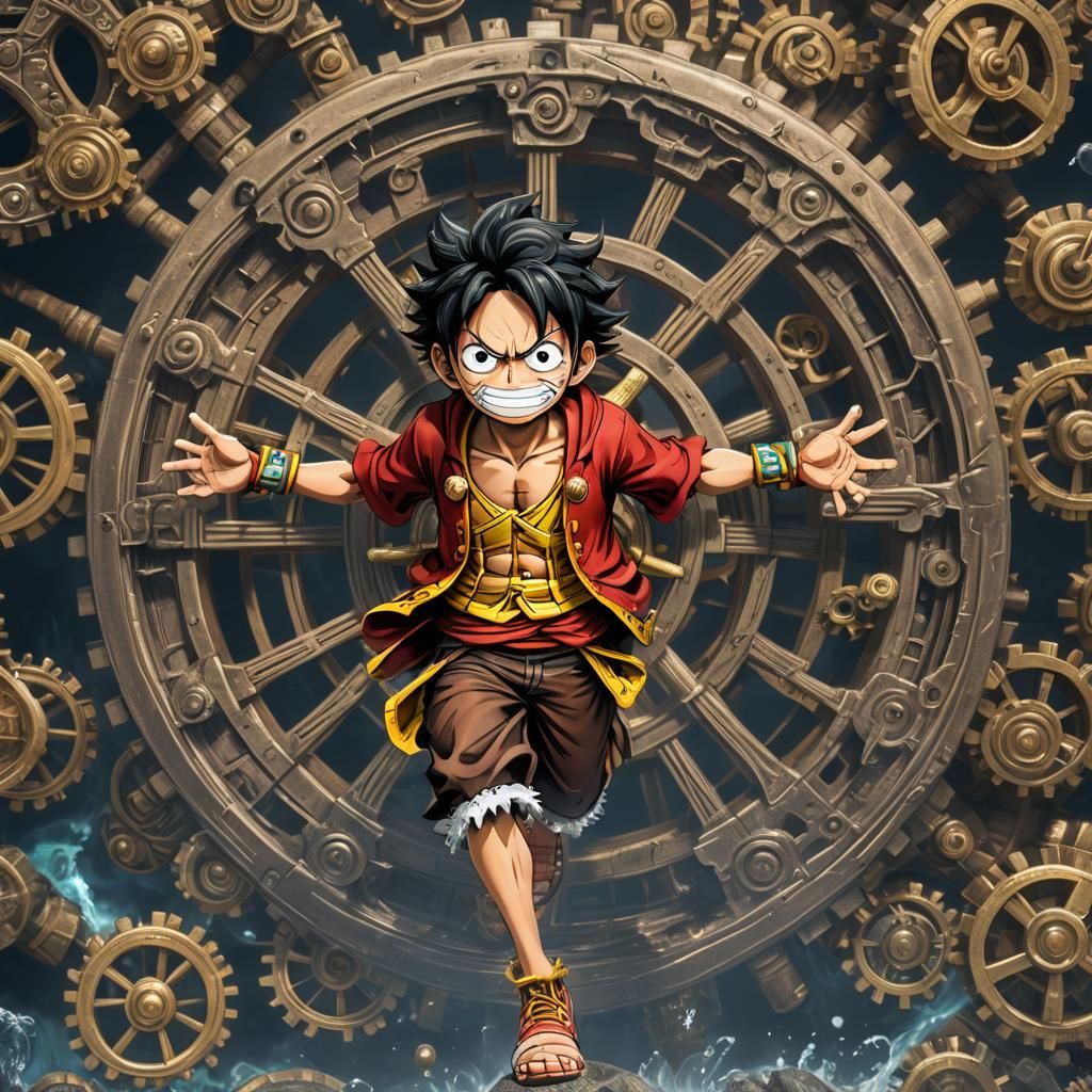 Gear 5 Luffy: Detailed Matte Painting