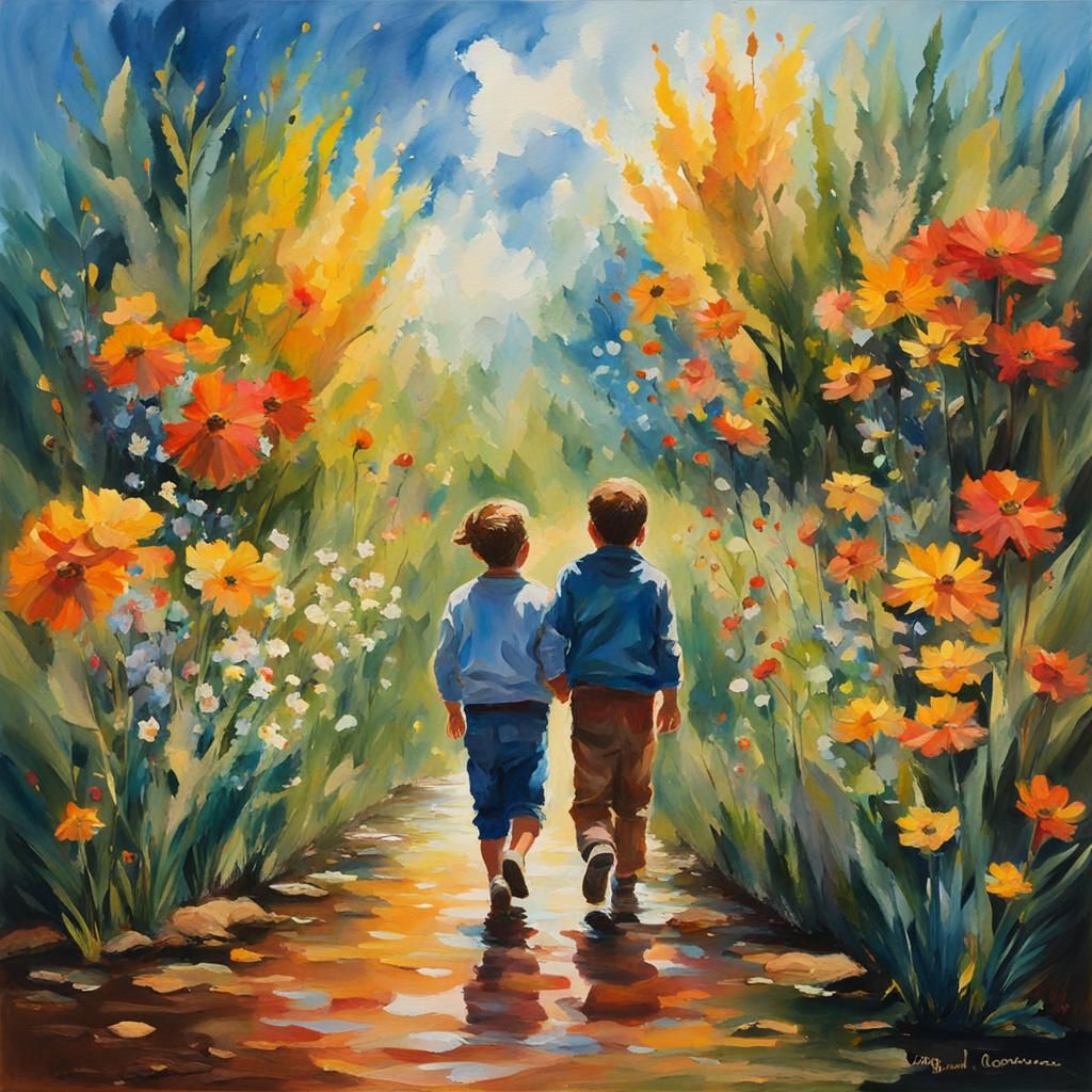 Emotional Journey: Gouache and Watercolor Impressionist Pain...