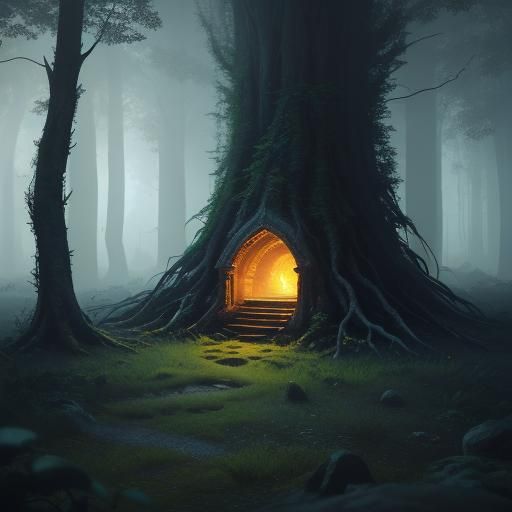Mystical Forest Portal Scene in High Resolution