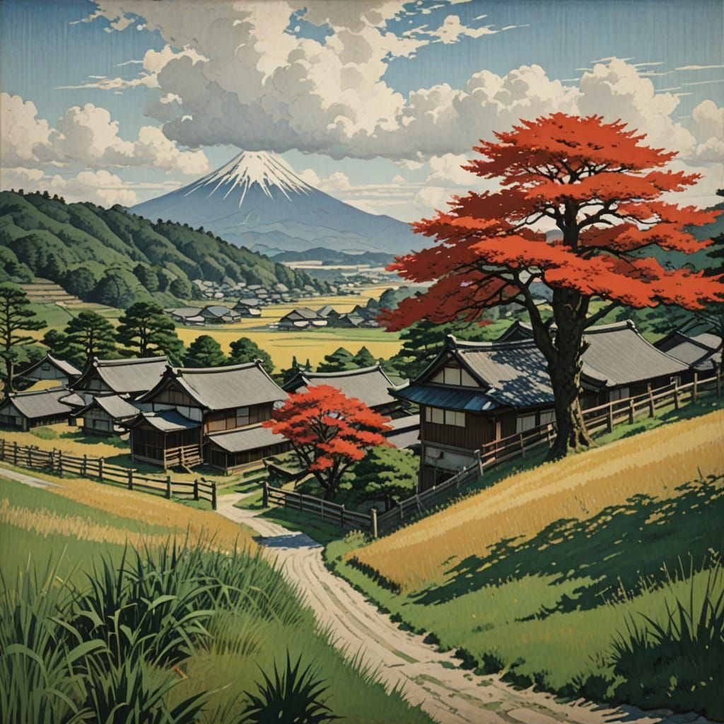 A Realistic 3D Portrait of Urushibara in Wyeth's Style