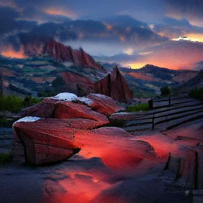 Utah red rocks at dawn