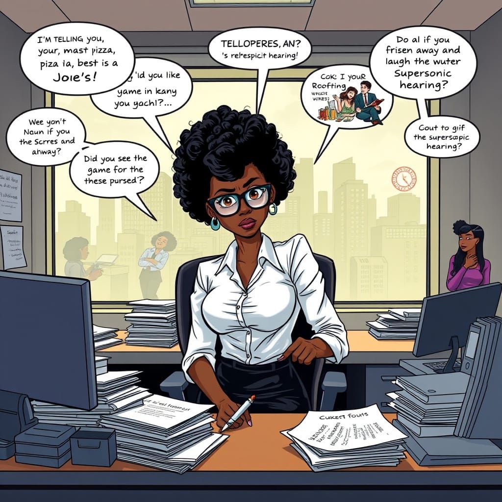 Surreal Office Worker Trixie Grace Fights Superhuman Hearing...