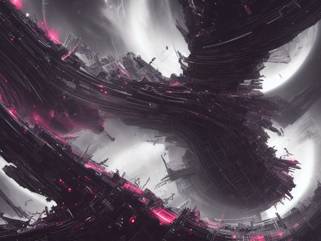 Spiraling Calamity: Detailed Digital Illustration