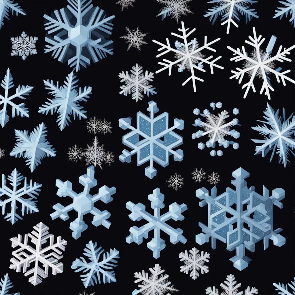 Detailed Image of a Symmetrical Snowflake
