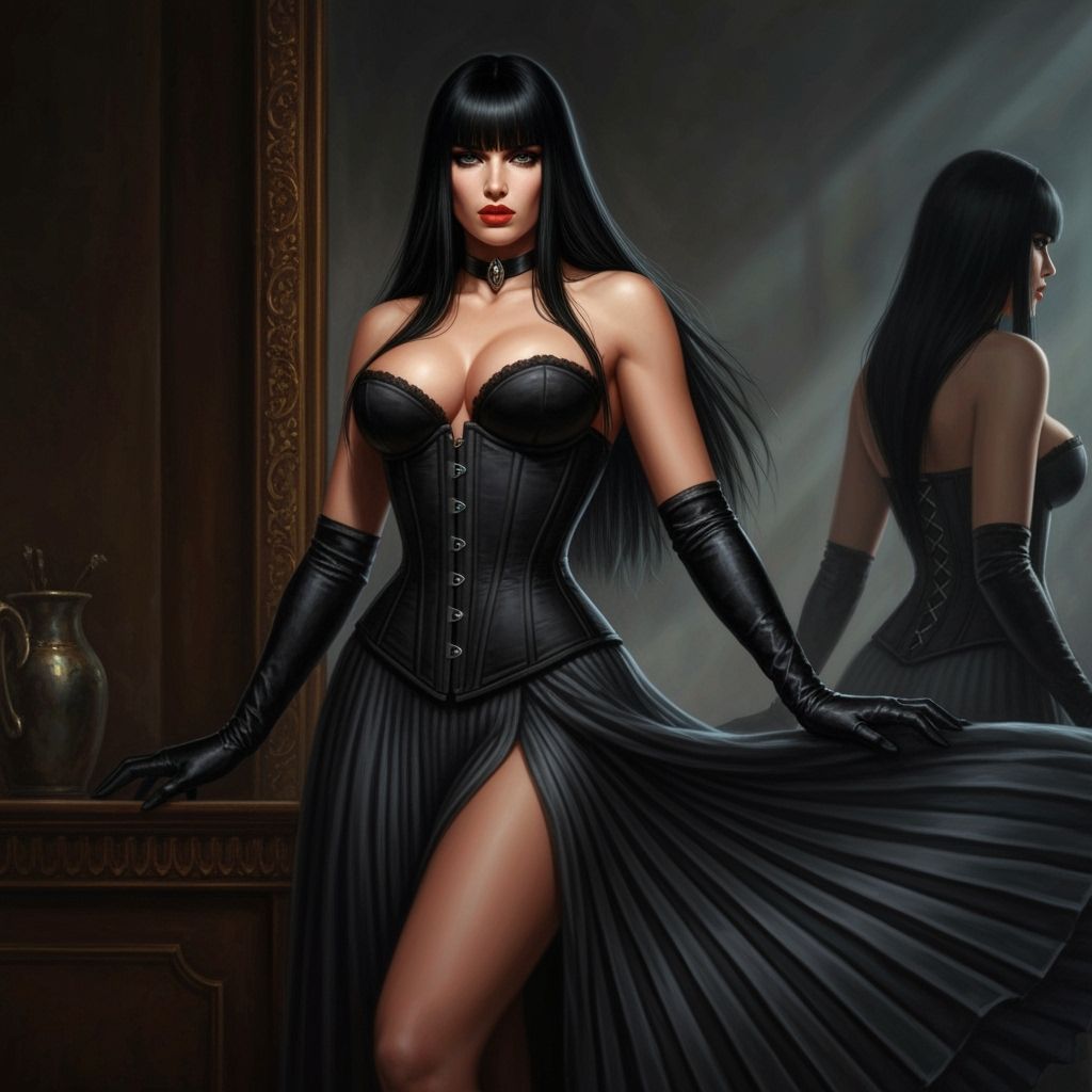 Frazetta Style Fantasy Painting of Selene Gallio