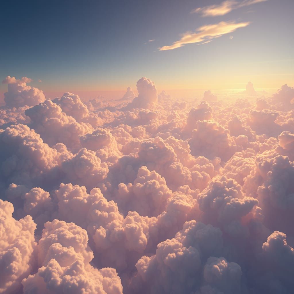 Dreamlike Heaven in Matte Painting Style