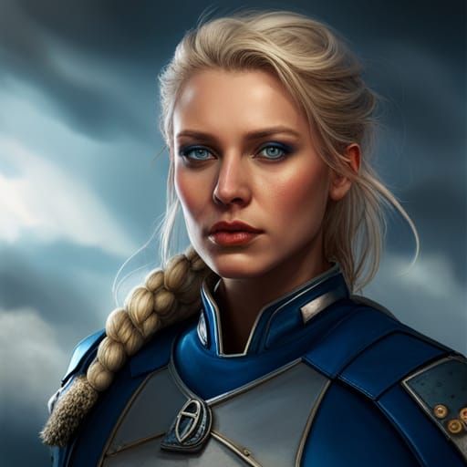 Viking Mechwarrior Portrait in Hyperrealistic Style