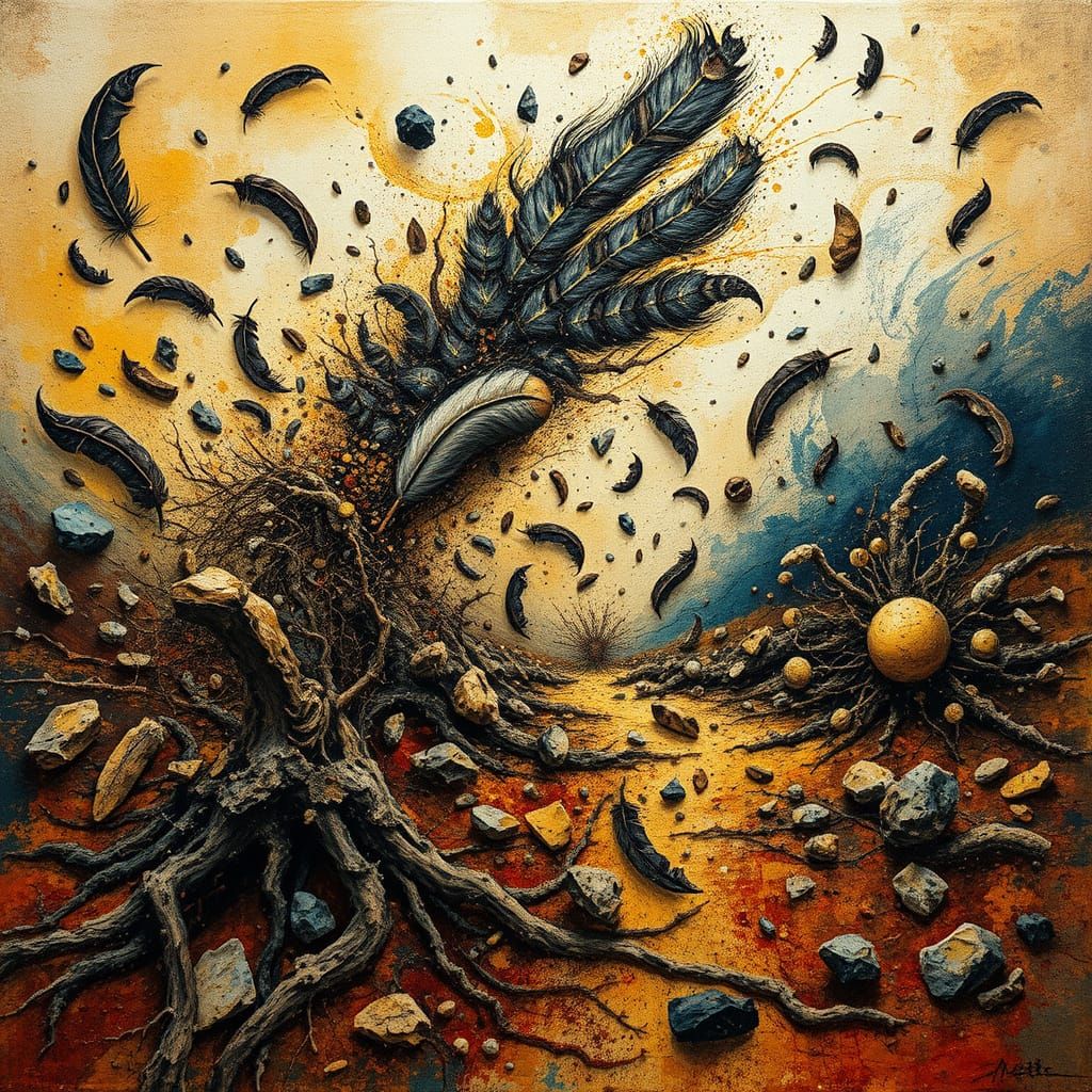 Surreal Landscape in Max Ernst Style