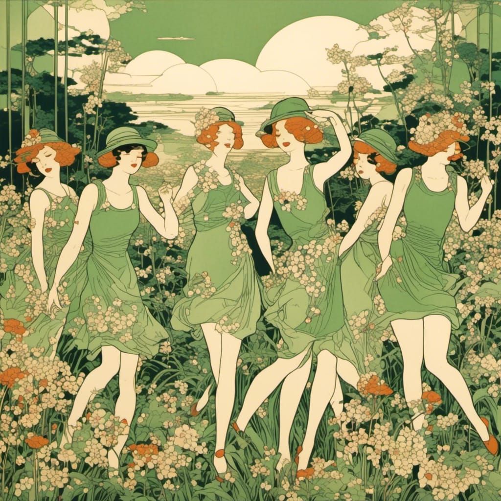 ginger flappers in sage