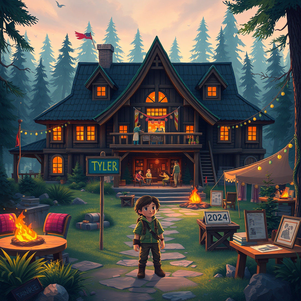 Fantasy Camp Headquarters: A Whimsical Illustration
