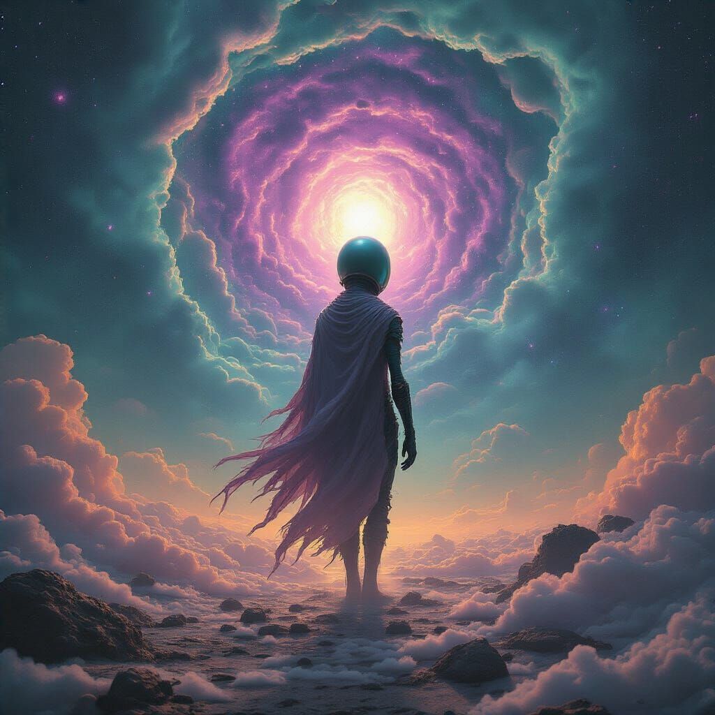 the aliens mind waves in the cosmos , the universe is his