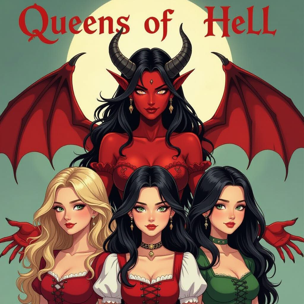 Demon Woman with Three Girls: Queens of Hell