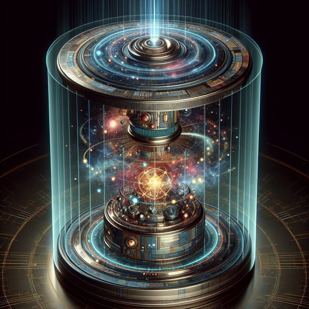 Futuristic Art Deco Nuclear Fusion Reactor