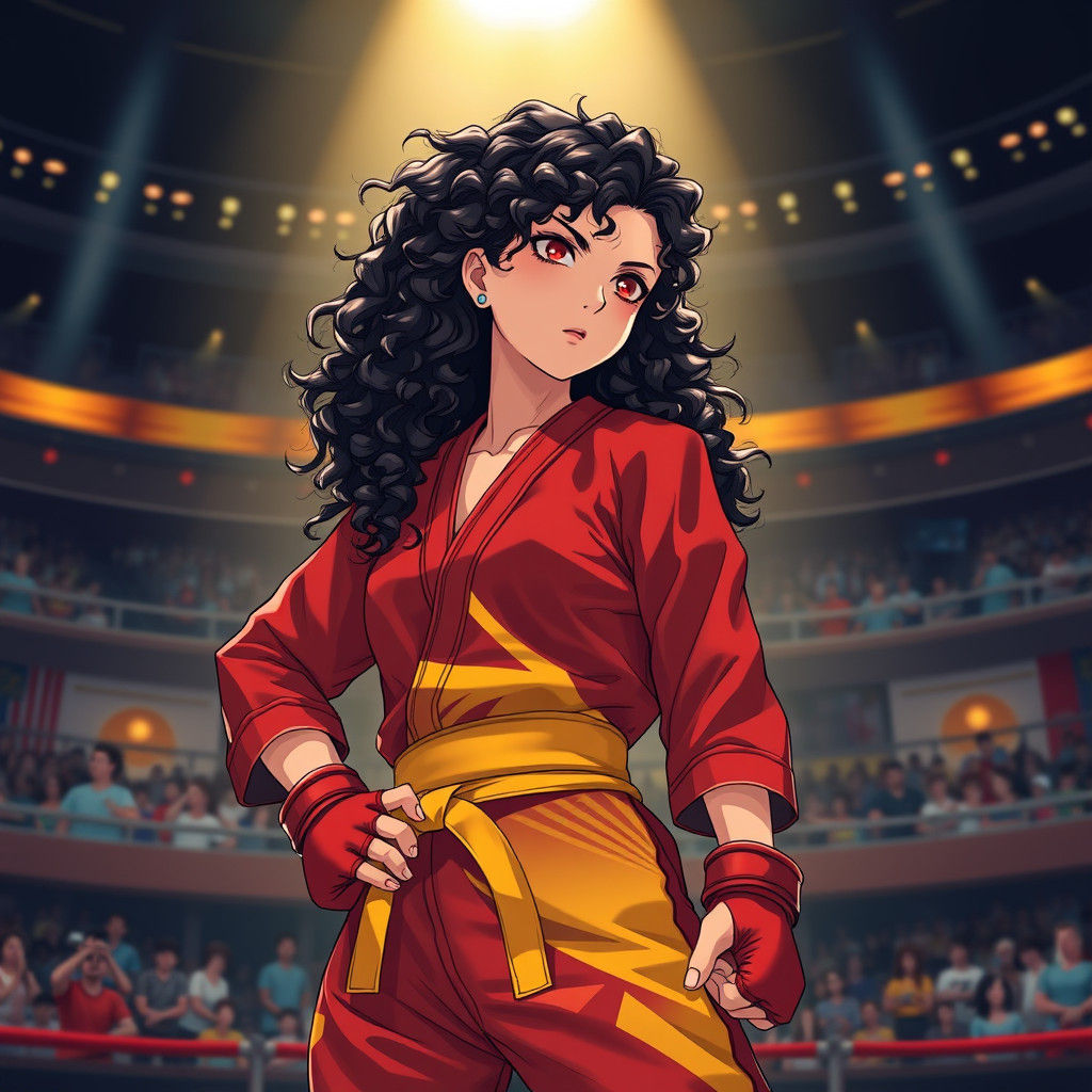 Spanish Girl Fighter in Manga Style Tournament