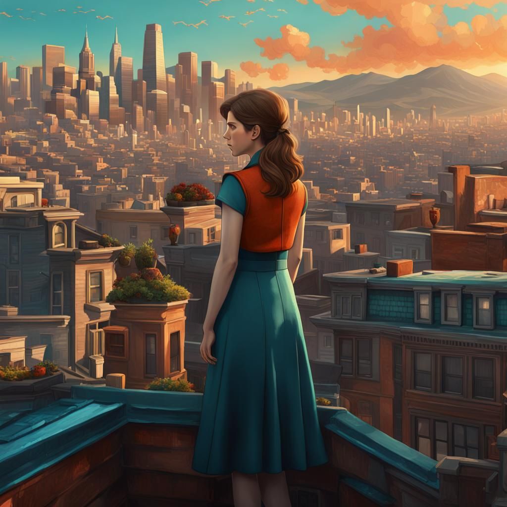 Anna Kendrick in Hitchcock-esque San Francisco Rooftop Scene