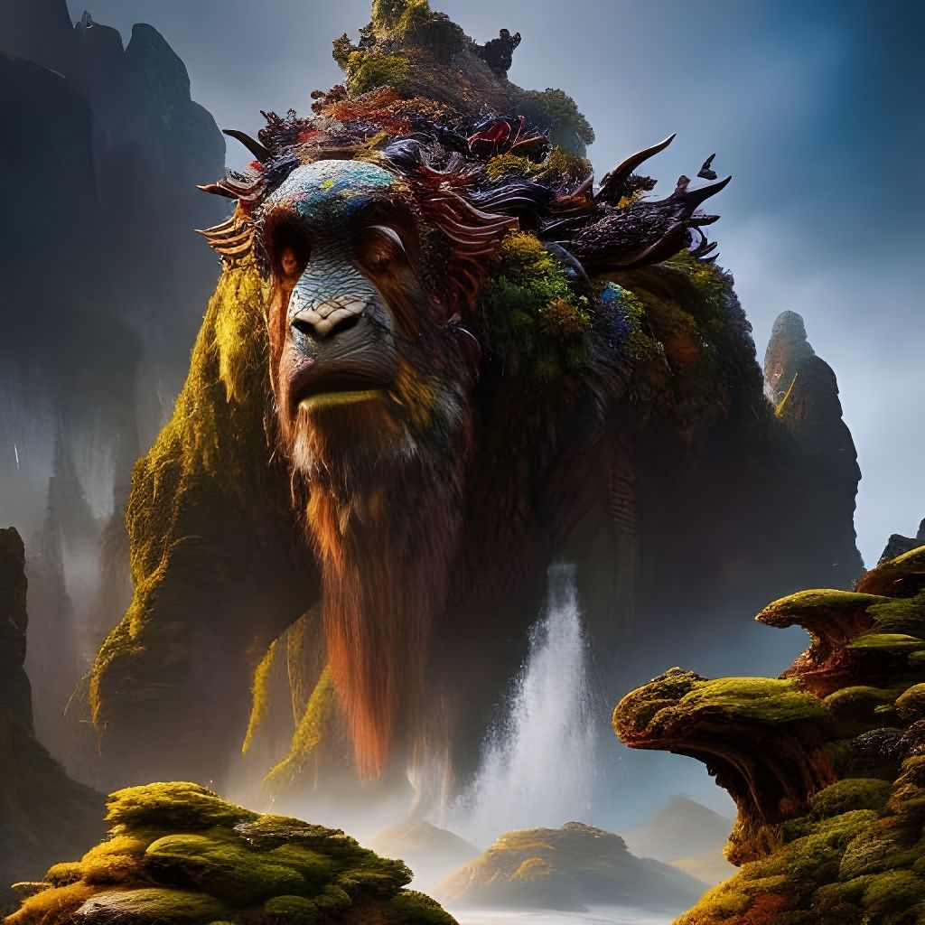 Giant Rock Troll in Fantasycore Style