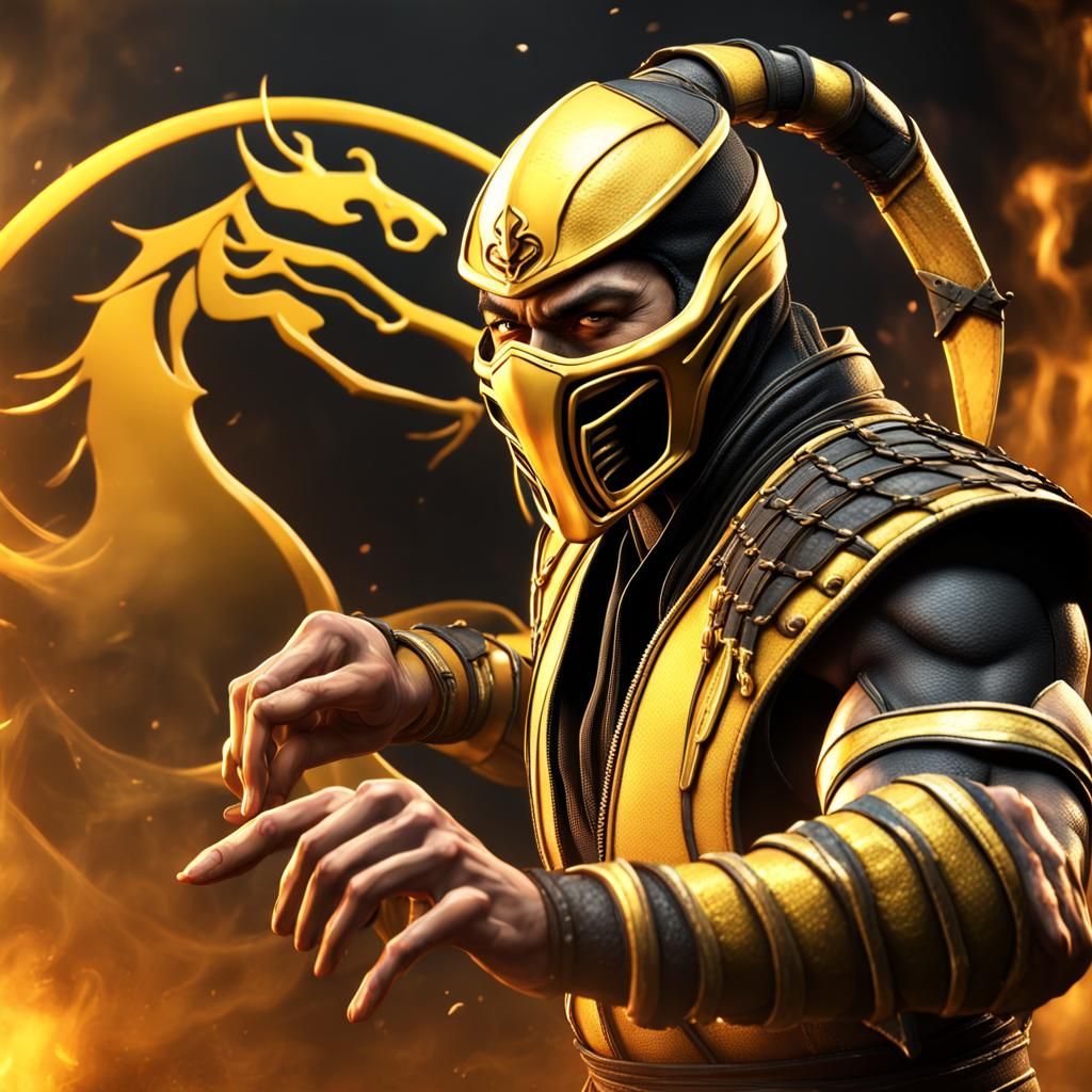 Mortal Kombat Scorpion Birthday Friendship in 3D