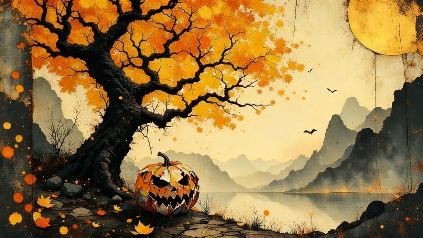Autumn Tree Transforms into Halloween Pumpkin