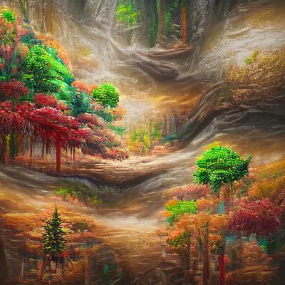 Beautiful Forest Painting in Detailed 8k Resolution