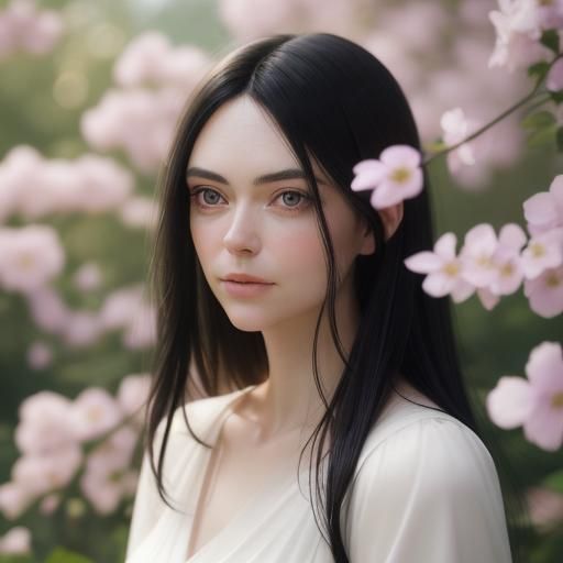 Violet Parr Portrait in Serene Garden Setting