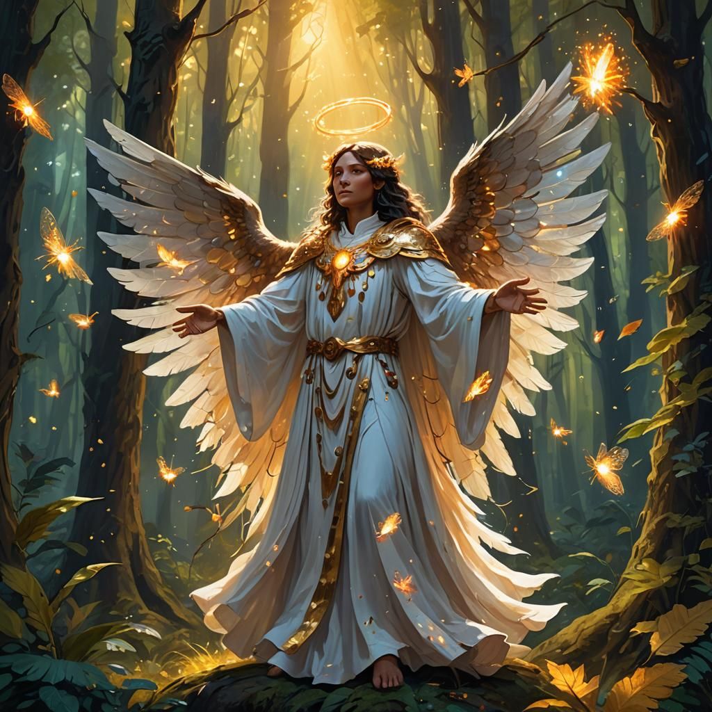 Mole Angel in Forest: Fantasy Concept Art