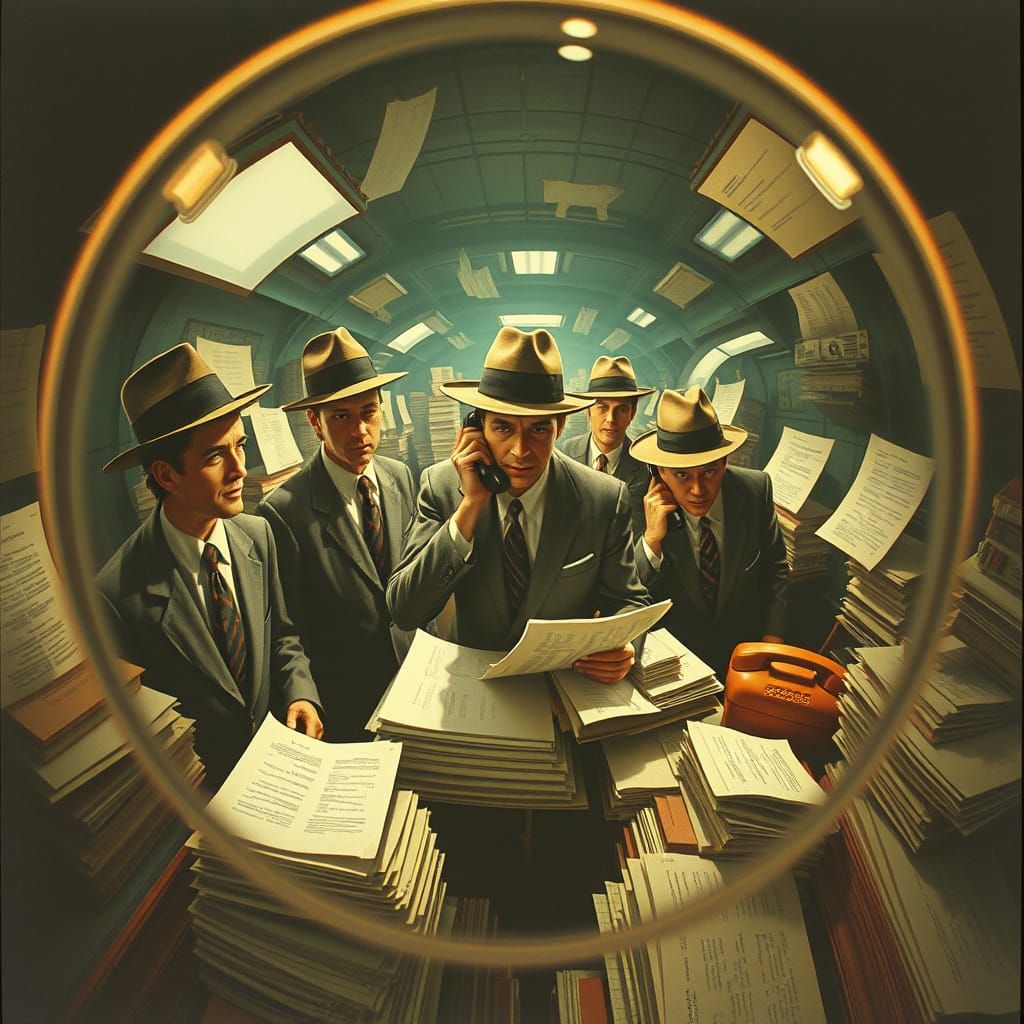 1970s Journalists in Film Noir Style