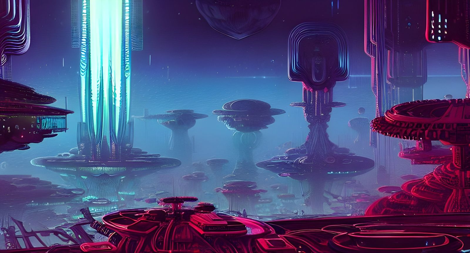 Detailed Rendering of a Deep Future Meta-World