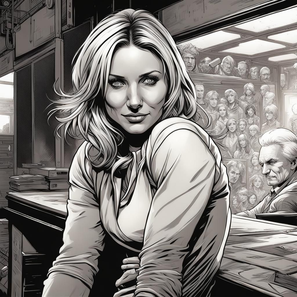 Cameron Diaz as Comic Book Art