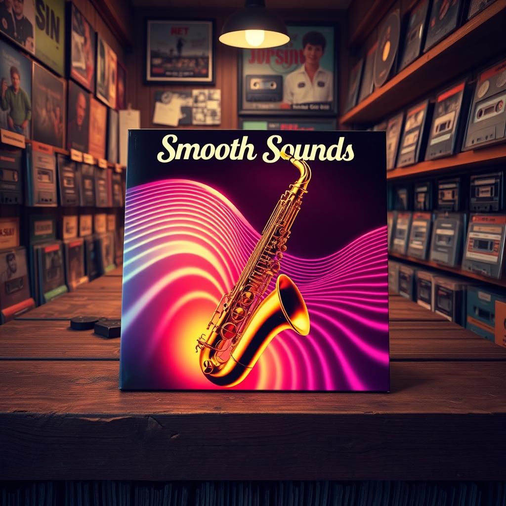 Smooth Sounds Album Cover in Retro Store