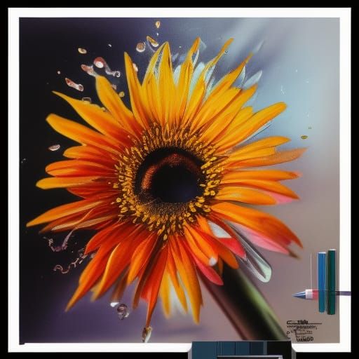 Squirrel Smelling Flower in Hyperrealistic Style