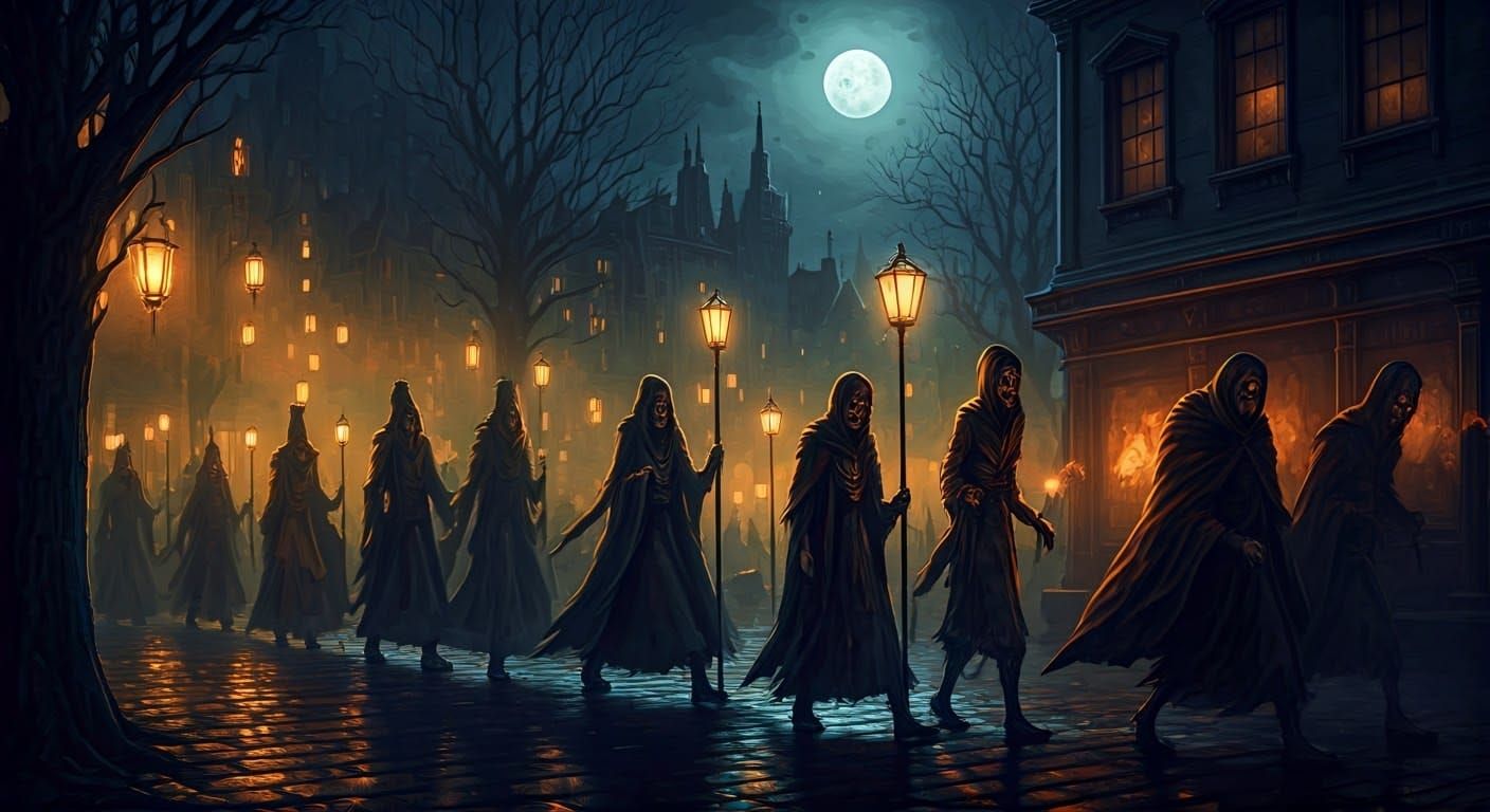 Mystical Halloween Parade in Gothic Style