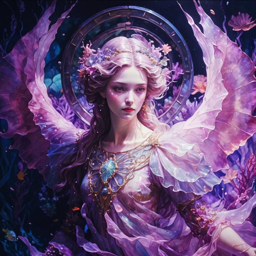 Underwater Stained Glass Art: Vitral Effect