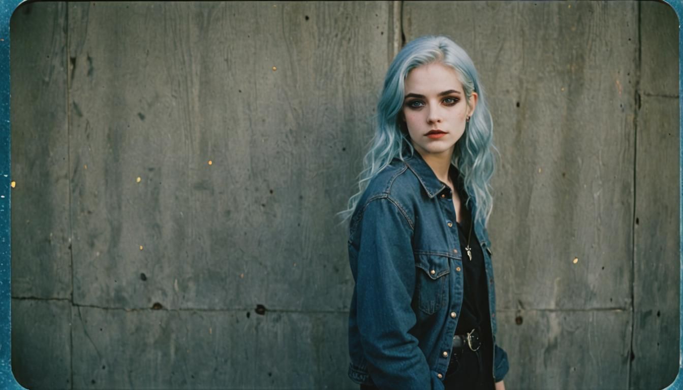 Mall Goth in 1990s Yearbook Photo