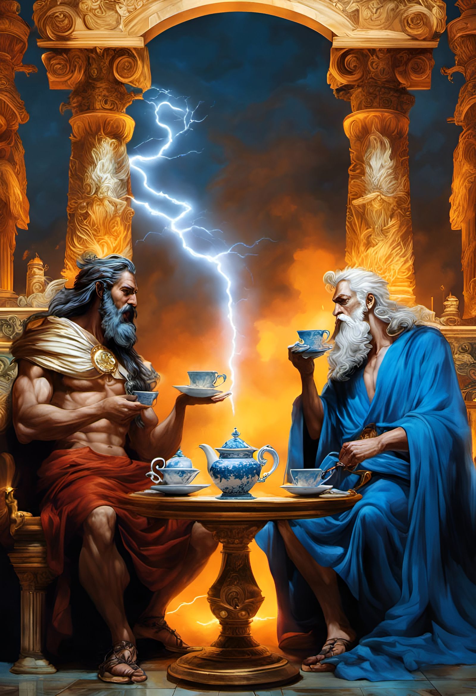 a spot of tea with Zeus and Hades