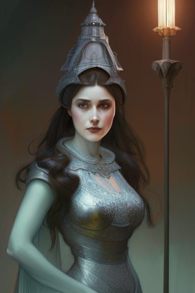 Medieval Lady in Dove Grey Dress, Concept Art