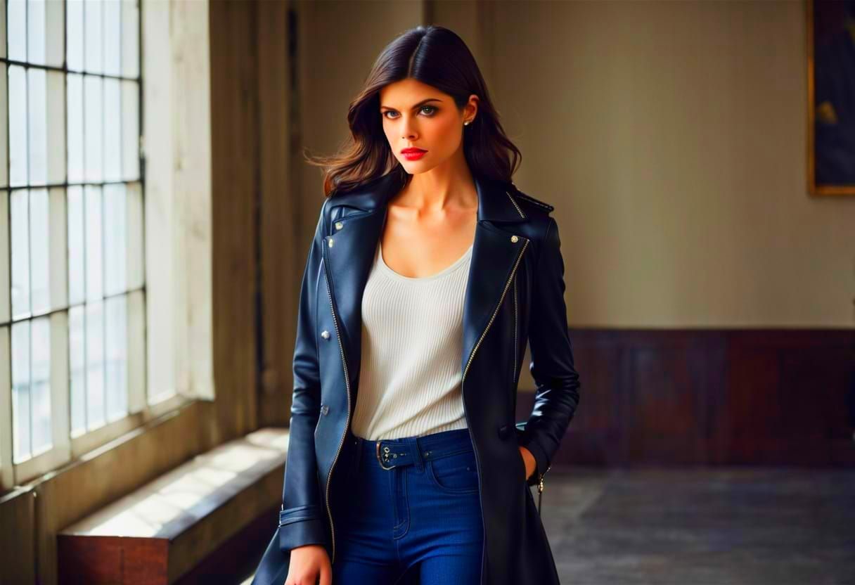 Alexandra Daddario in Elegant Art Deco Style