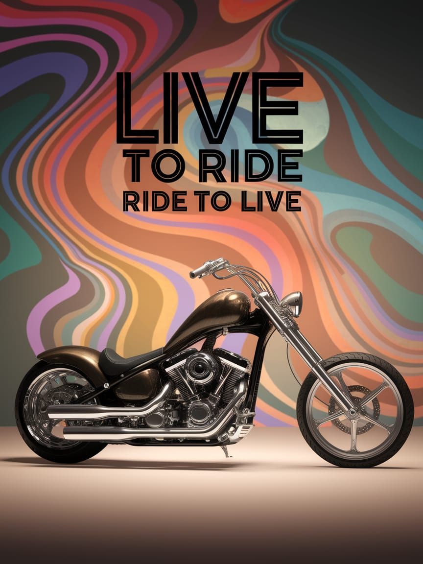 Futuristic Chopper Hero in Abstract Patterns