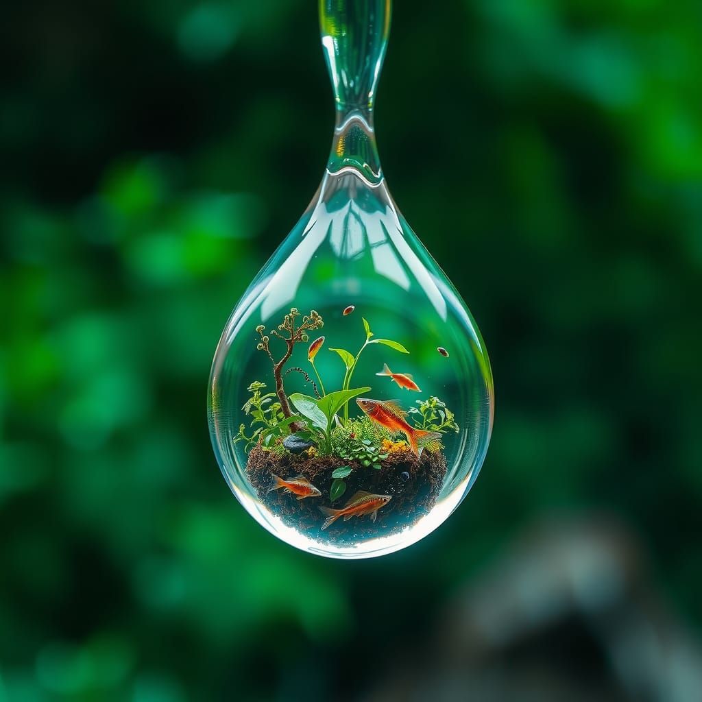 Miniature Ecosystem in a Single Water Drop