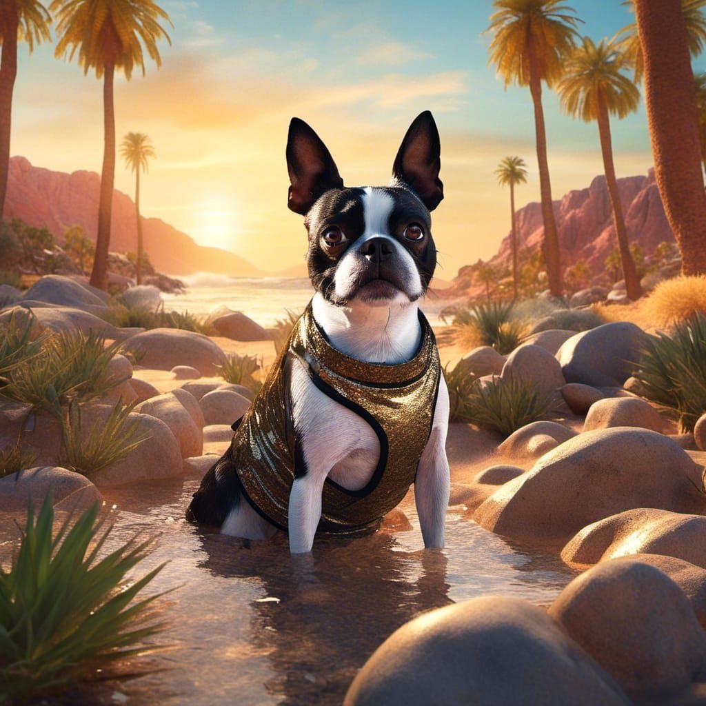 Art Nouveau Oasis with Sparkling Water