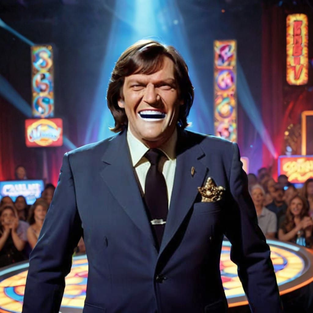 Jaws hosting TV Gameshow "The Mighty Bitey" where contestants have to out chew the host.