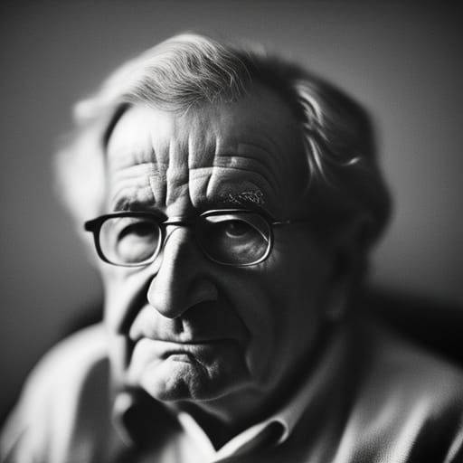 Portrait of Noam Chomsky in Ambient Light