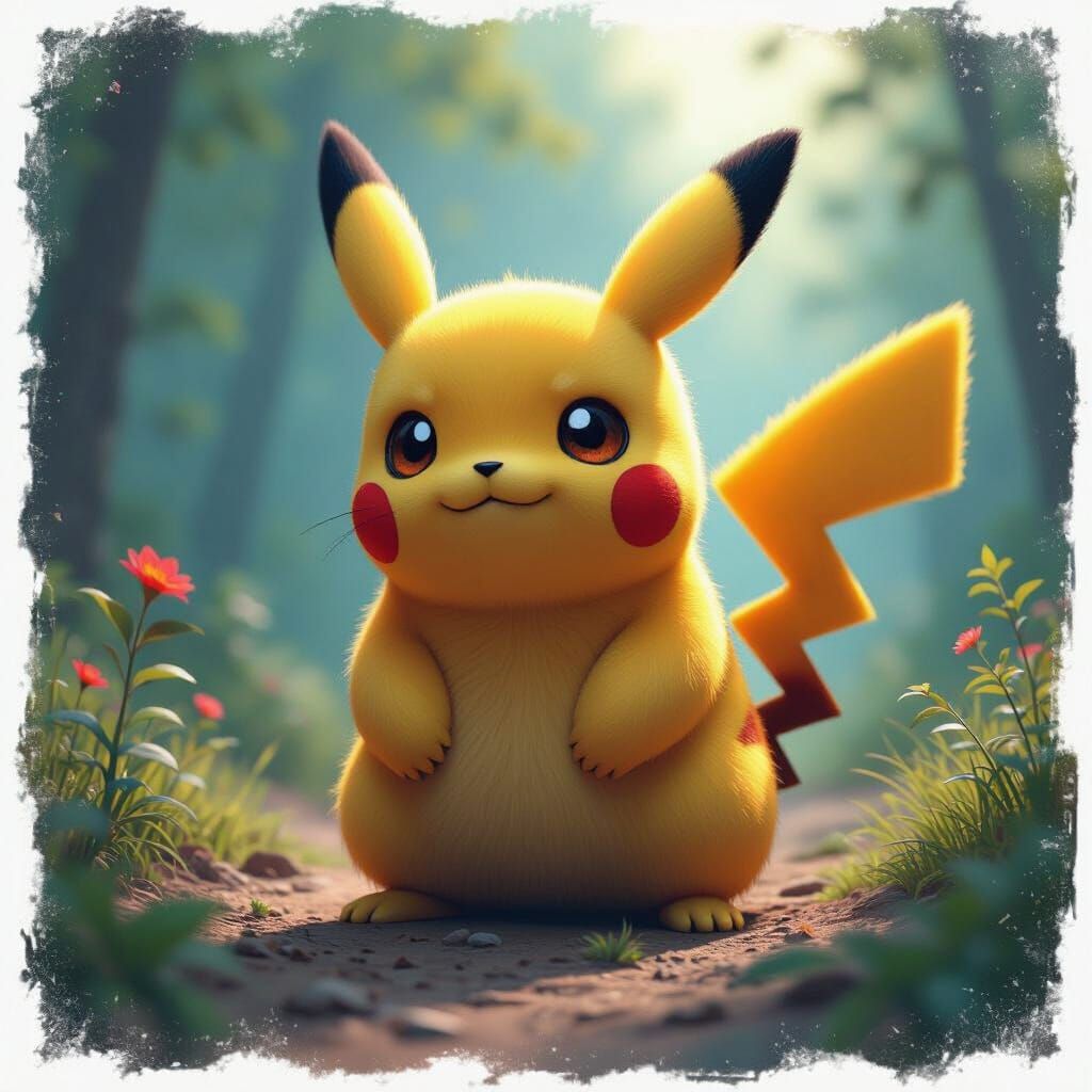Pikachu Reimagined as Fantasy Concept Art