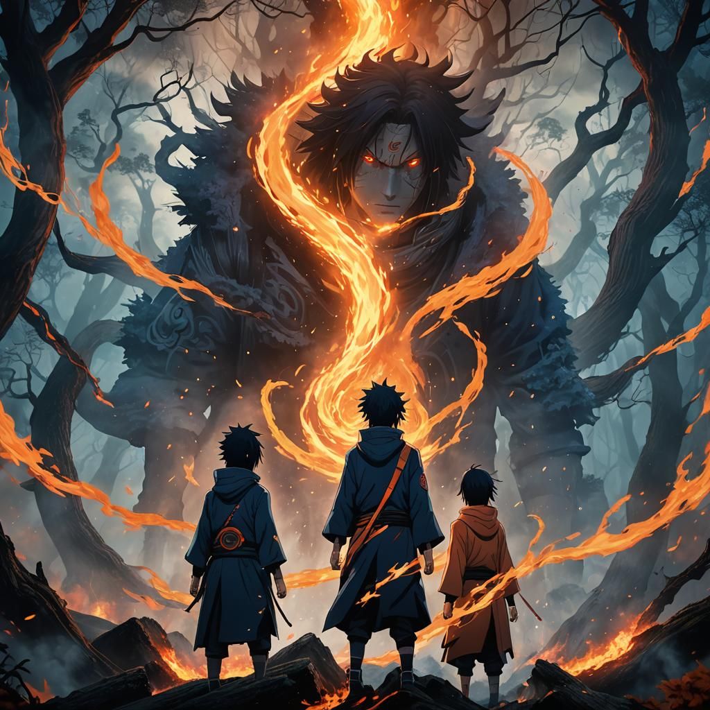 Brothers in a Mystical Forest: Fantasy Concept Art
