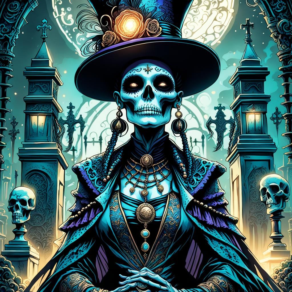 Voodoo Priestess in New Orleans Cemetery