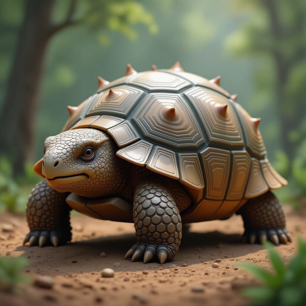 AI Glyptodon Image: Prehistoric Armored Creature