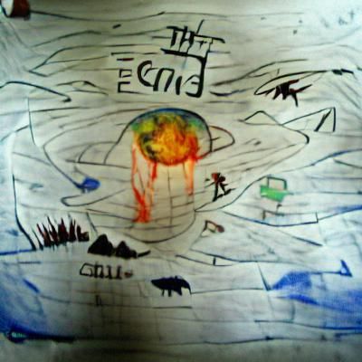 Apocalyptic Scene as Child's Drawing