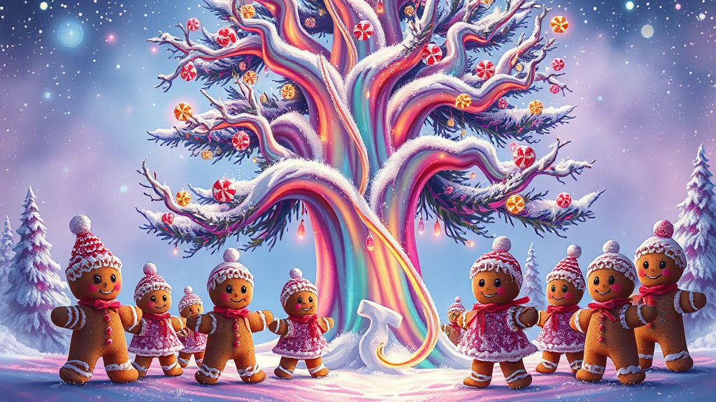 Gingerbread People in a Holographic Winter Wonderland