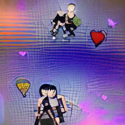 Riot Grrl Punk Asian Girl and Indie Boy in Love